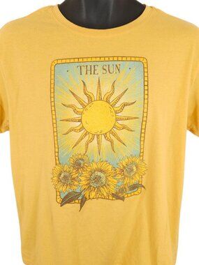 Sunflowers T Shirt Womens Size Large Yellow The Sun Nature Tee